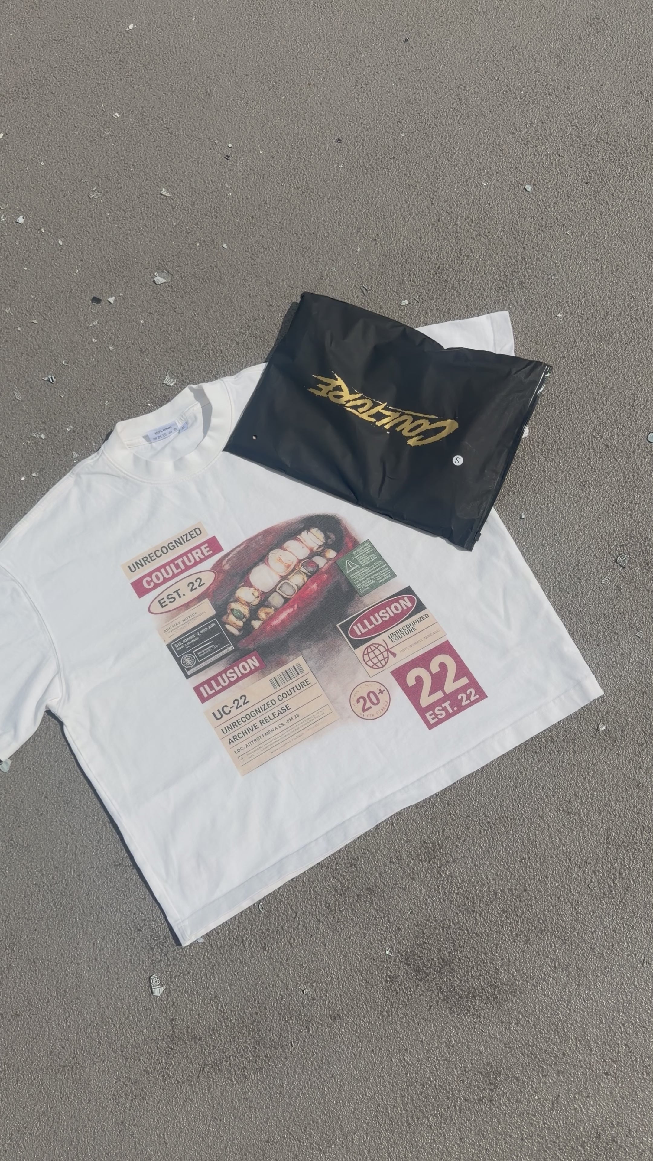 COUTURE - EST 22 WHITE Illusion T